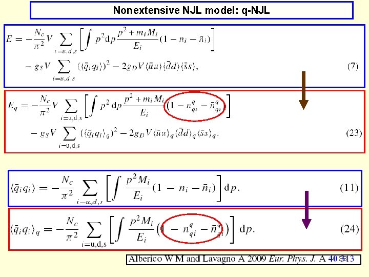 Nonextensive NJL model: q-NJL 33 