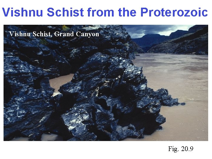 Vishnu Schist from the Proterozoic Vishnu Schist, Grand Canyon Fig. 20. 9 