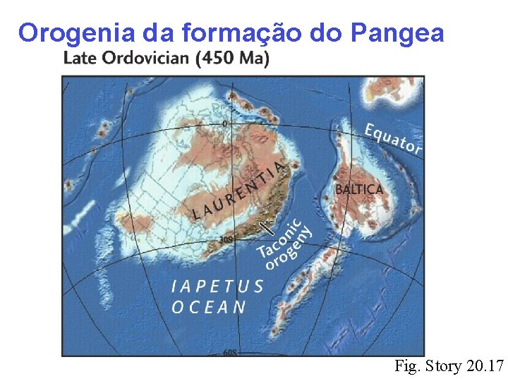 Orogenia da formação do Pangea Fig. Story 20. 17 