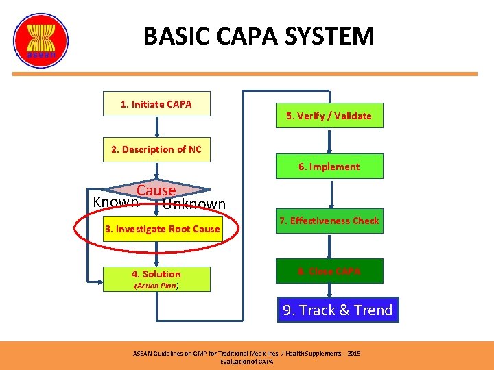 BASIC CAPA SYSTEM 1. Initiate CAPA 5. Verify / Validate 2. Description of NC
