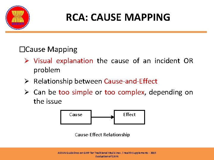 RCA: CAUSE MAPPING �Cause Mapping Ø Visual explanation the cause of an incident OR