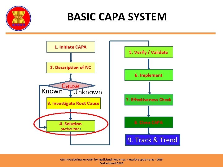 BASIC CAPA SYSTEM 1. Initiate CAPA 5. Verify / Validate 2. Description of NC