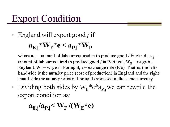 Comparative Advantage And The Ricardian Model Krugman Obstfeld