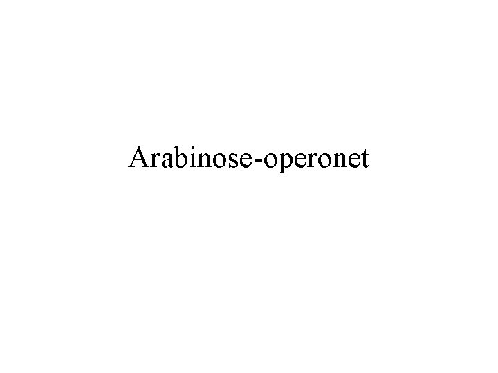 Arabinose-operonet 