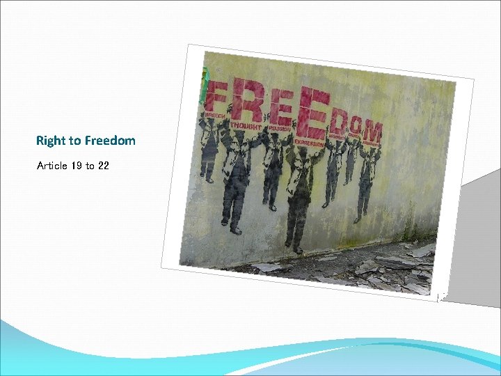 Right to Freedom Article 19 to 22 