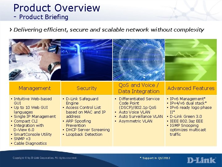 Product Overview - Product Briefing Delivering efficient, secure and scalable network without complexity Management