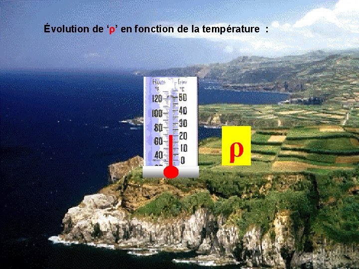 Évolution de ‘ ’ en fonction de la température : ρ 