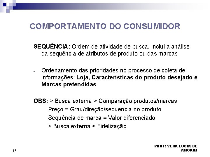 COMPORTAMENTO DO CONSUMIDOR SEQUÊNCIA: Ordem de atividade de busca. Inclui a análise da sequência COMPORTAMENTO DO CONSUMIDOR SEQUÊNCIA: Ordem de atividade de busca. Inclui a análise da sequência