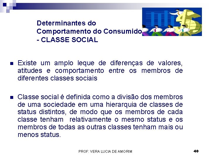 Determinantes do Comportamento do Consumidor - CLASSE SOCIAL n Existe um amplo leque de Determinantes do Comportamento do Consumidor - CLASSE SOCIAL n Existe um amplo leque de