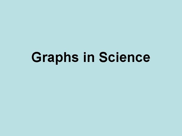 Graphs in Science 