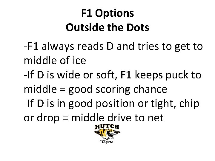 F 1 Options Outside the Dots -F 1 always reads D and tries to