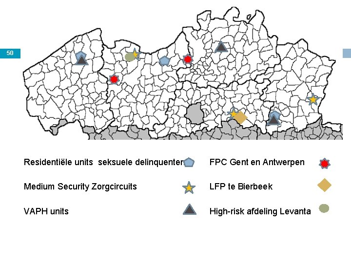 50 Residentiële units seksuele delinquenten FPC Gent en Antwerpen Medium Security Zorgcircuits LFP te