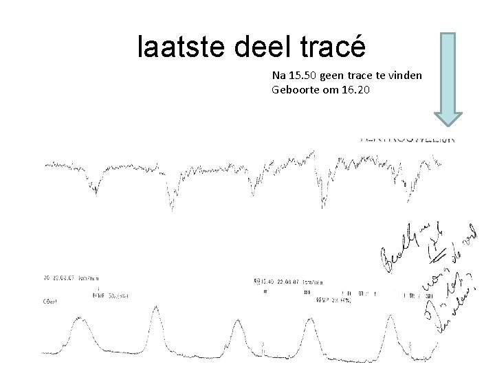 laatste deel tracé Na 15. 50 geen trace te vinden Geboorte om 16. 20