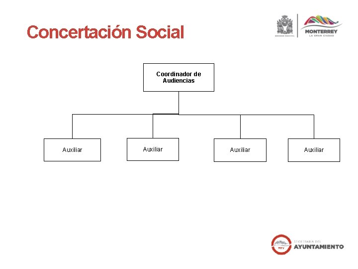 Concertación Social Coordinador de Audiencias Auxiliar 