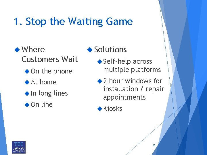 1. Stop the Waiting Game Where Customers Wait On the phone At home In