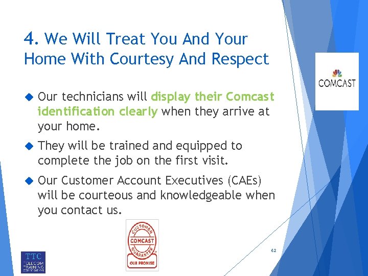 4. We Will Treat You And Your Home With Courtesy And Respect Our technicians