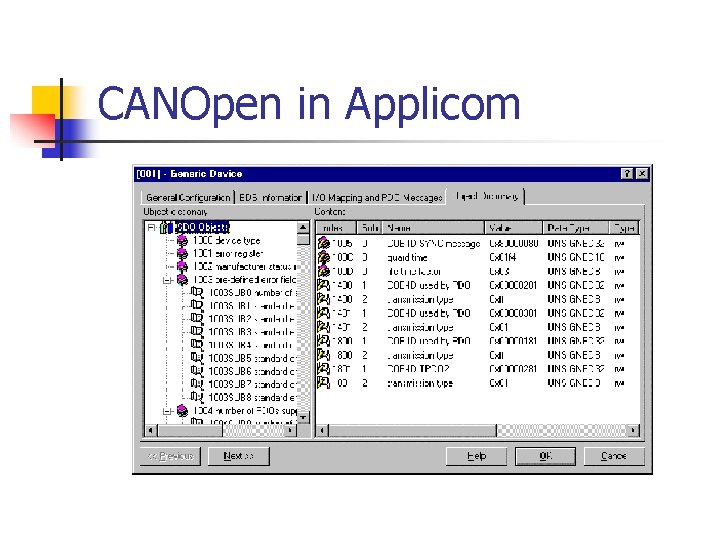 CANOpen in Applicom CANOpen in Applicom