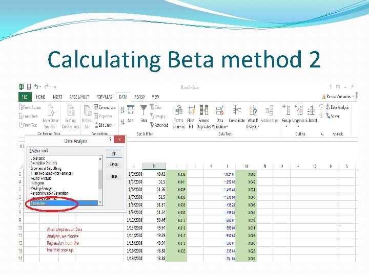 Calculating Beta method 2 Calculating Beta method 2