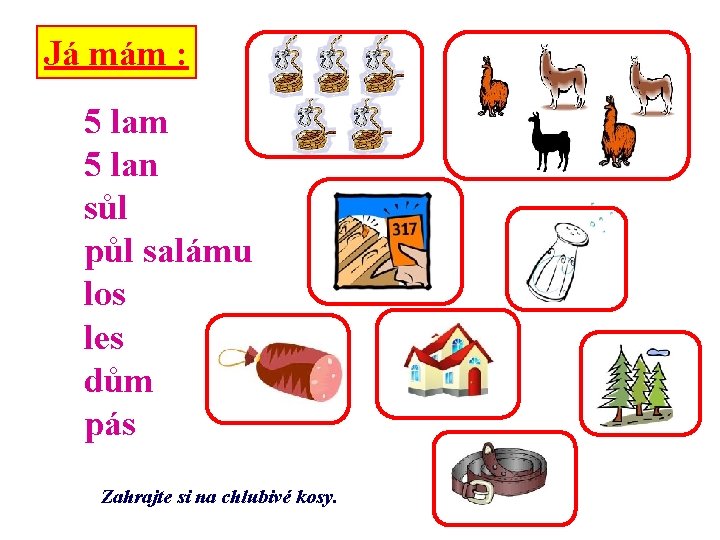 Já mám : 5 lam 5 lan sůl půl salámu los les dům pás