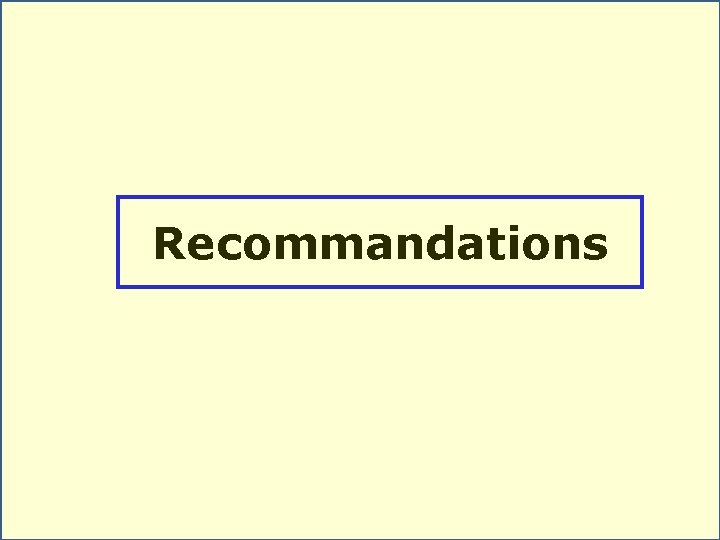 Recommandations 