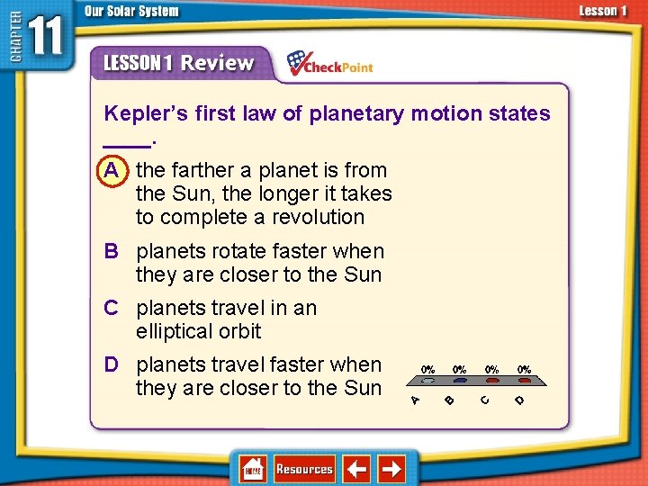 11. 1 Structure of the Solar System 1. 2. 3. 4. A B C 11. 1 Structure of the Solar System 1. 2. 3. 4. A B C