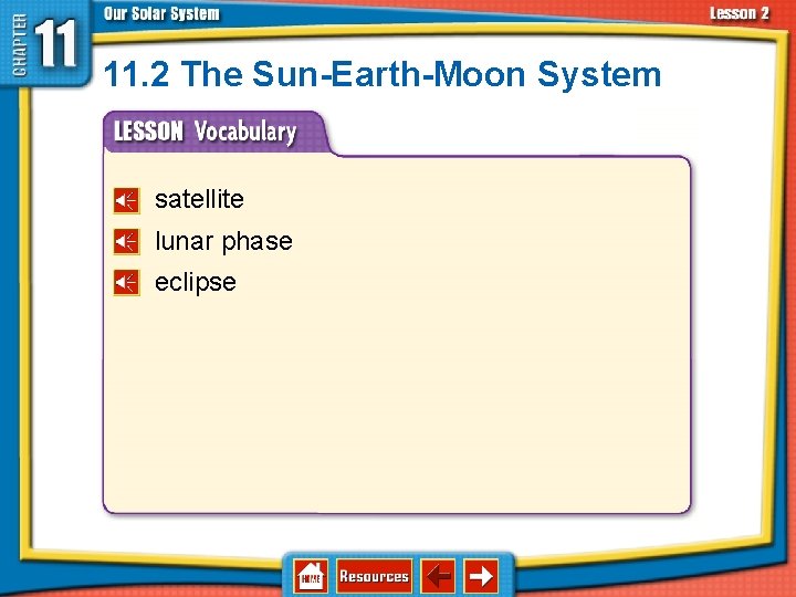 11. 2 The Sun-Earth-Moon System satellite lunar phase eclipse 11. 2 The Sun-Earth-Moon System satellite lunar phase eclipse