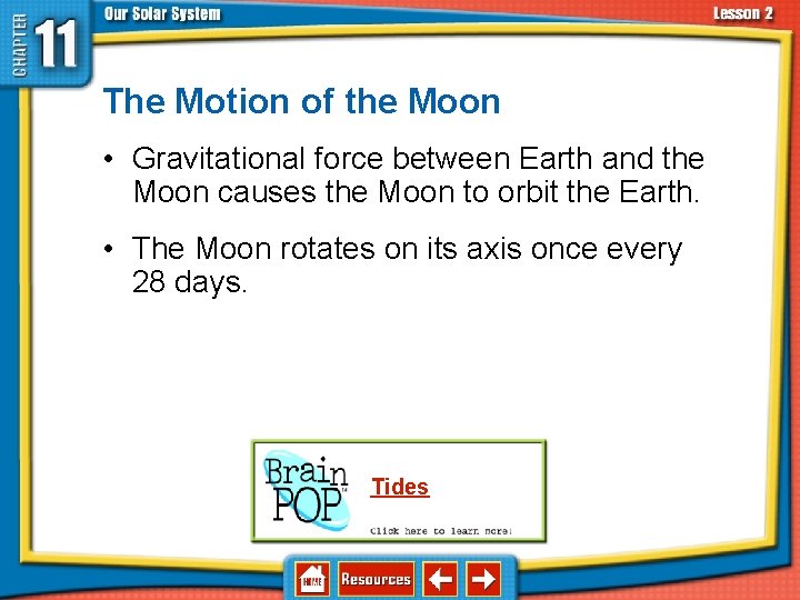 11. 2 The Sun-Earth-Moon System The Motion of the Moon • Gravitational force between 11. 2 The Sun-Earth-Moon System The Motion of the Moon • Gravitational force between