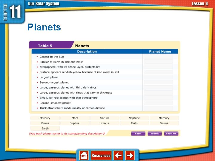 11. 3 The Planets and Their Moons Planets 11. 3 The Planets and Their Moons Planets