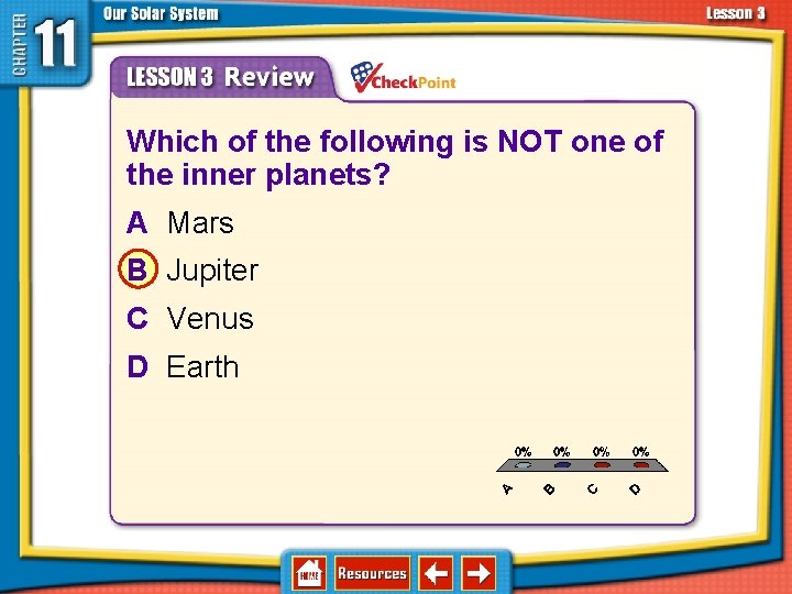 11. 3 The Planets and Their Moons 1. 2. 3. 4. A B C 11. 3 The Planets and Their Moons 1. 2. 3. 4. A B C