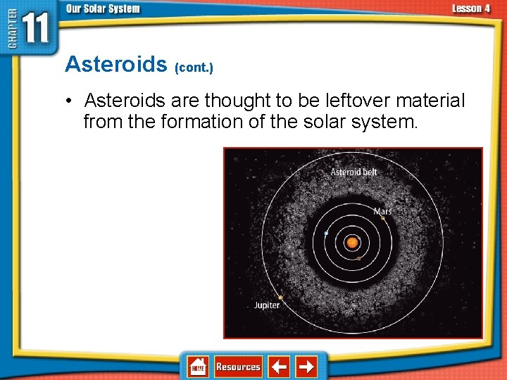 11. 4 Asteroids, Comets, and Meteoroids Asteroids (cont. ) • Asteroids are thought to 11. 4 Asteroids, Comets, and Meteoroids Asteroids (cont. ) • Asteroids are thought to