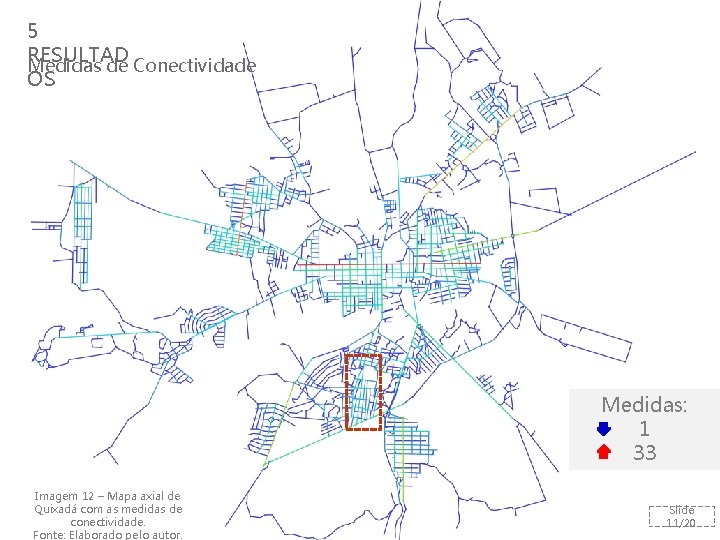 5 RESULTAD Medidas de Conectividade OS Medidas: 1 33 Imagem 12 – Mapa axial