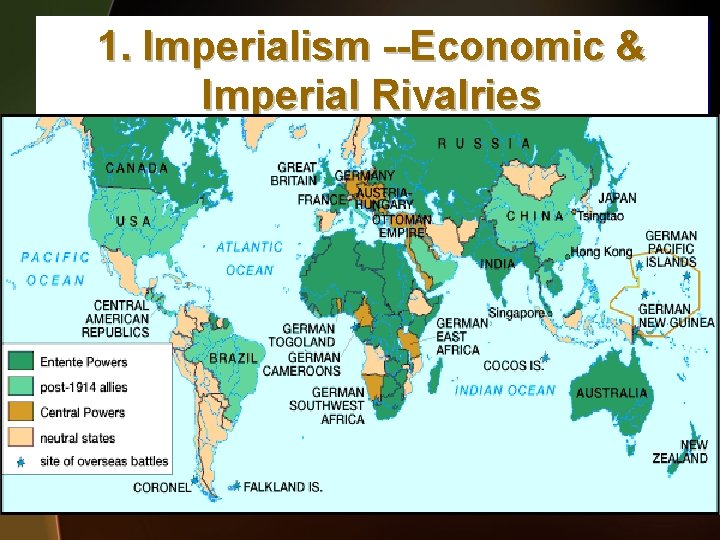 1. Imperialism --Economic & Imperial Rivalries 