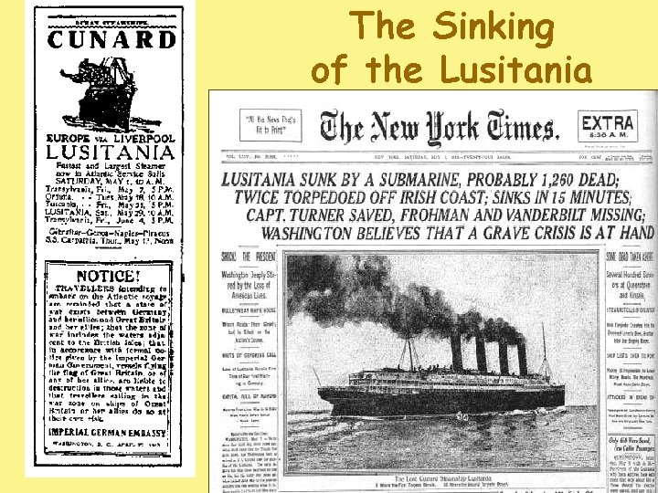 The Sinking of the Lusitania 