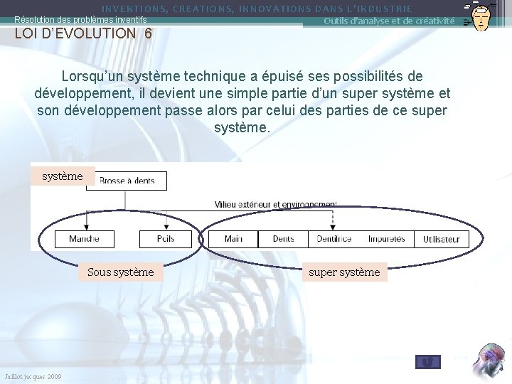 INVENTIONS, CREATIONS, INNOVATIONS DANS L’INDUSTRIE Résolution des problèmes inventifs Outils d'analyse et de créativité