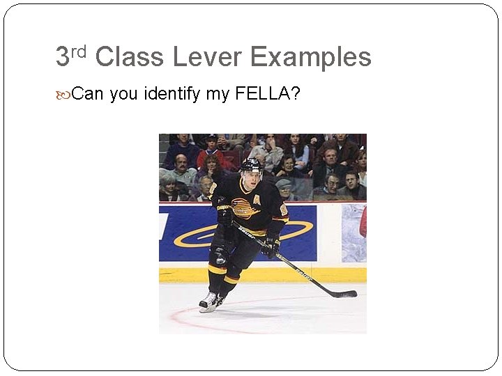 3 rd Class Lever Examples Can you identify my FELLA? 3 rd Class Lever Examples Can you identify my FELLA?