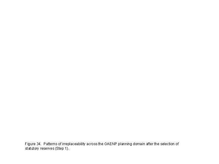 Figure 34. Patterns of irreplaceability across the GAENP planning domain after the selection of