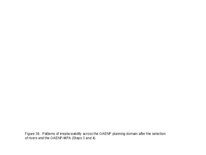 Figure 36. Patterns of irreplaceability across the GAENP planning domain after the selection of