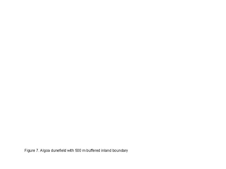 Figure 7. Algoa dunefield with 500 m buffered inland boundary 