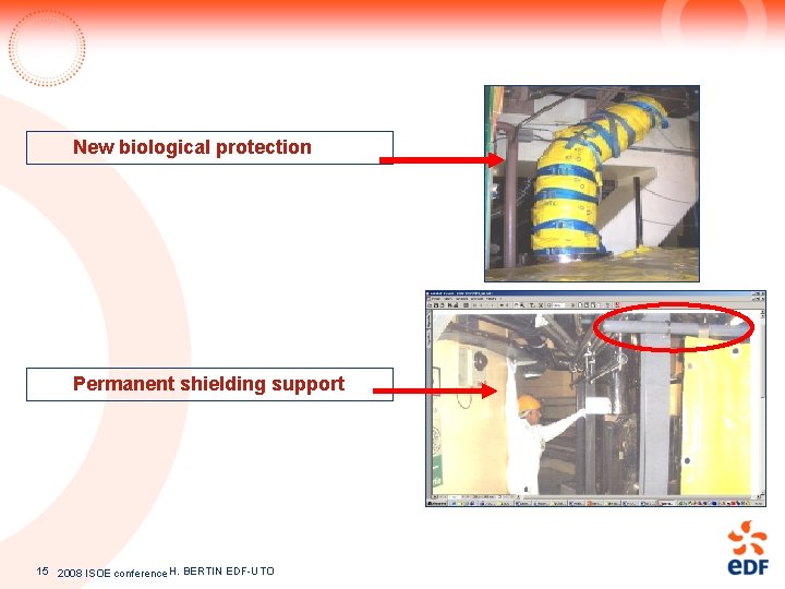 New biological protection Permanent shielding support 15 2008 ISOE conference H. BERTIN EDF-UTO 