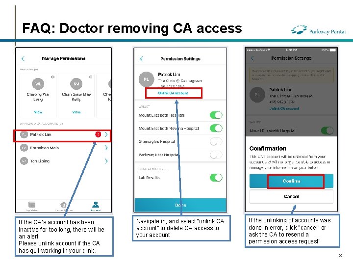 FAQ: Doctor removing CA access If the CA’s account has been inactive for too