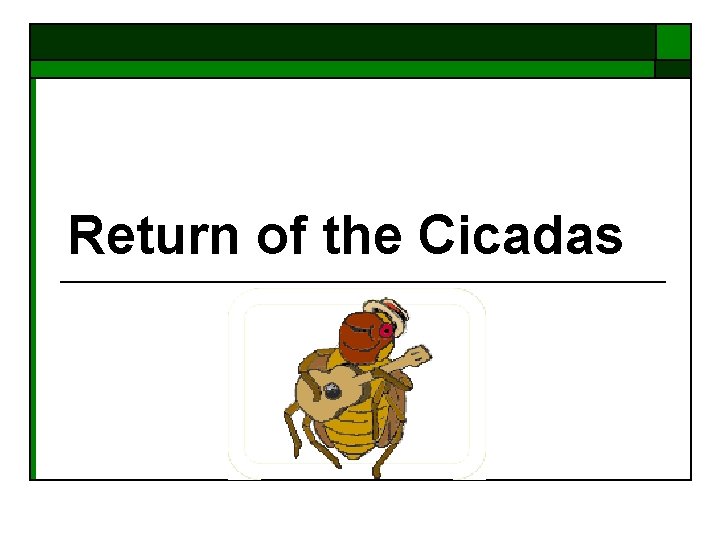 Return of the Cicadas 