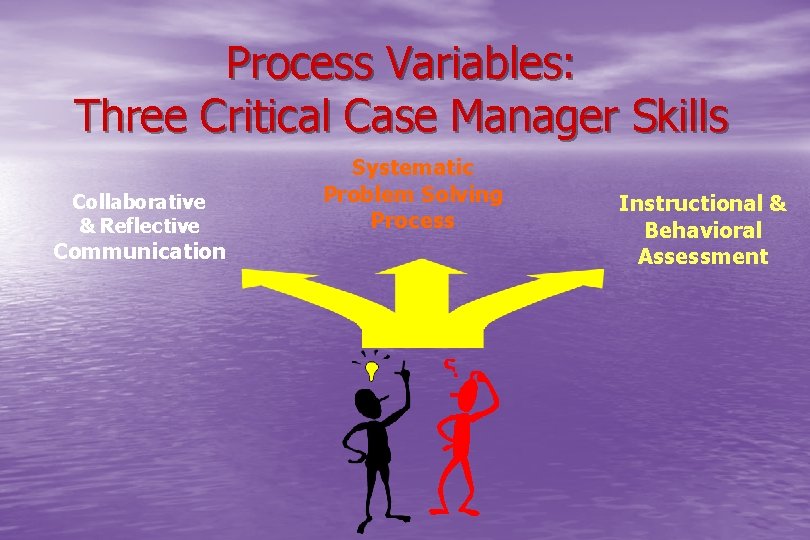 Process Variables: Three Critical Case Manager Skills Collaborative & Reflective Communication Systematic Problem Solving
