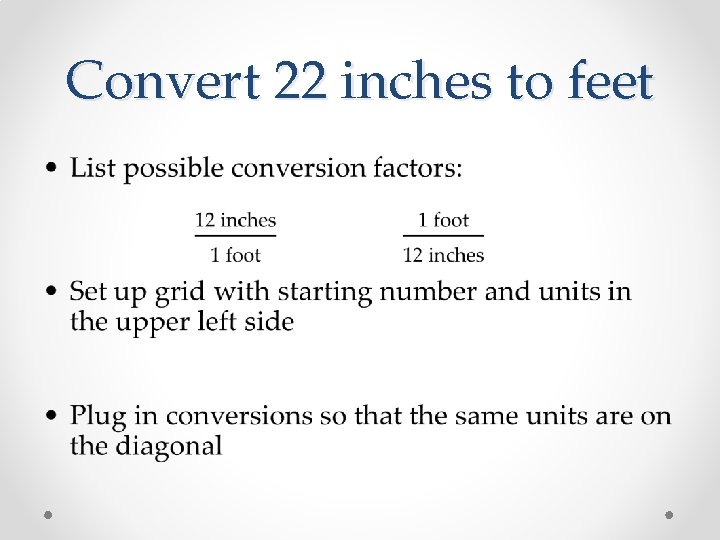 Convert 22 inches to feet • 