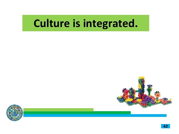 Culture is integrated. 42 