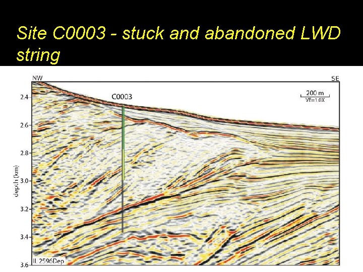 Site C 0003 - stuck and abandoned LWD string 