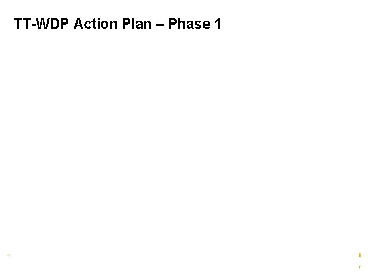 TT-WDP Action Plan – Phase 1 ICG-WIGOS-6, 12 -14 February, 2017 5 