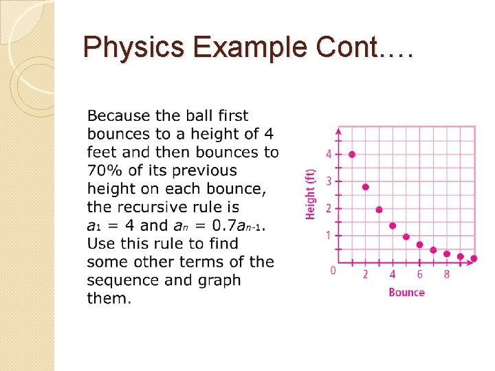 Physics Example Cont. … 