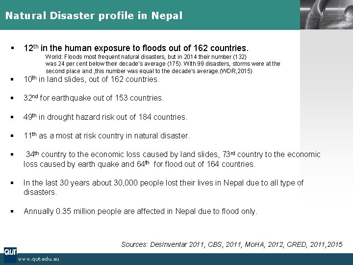 Natural Disaster profile in Nepal § LOGO 12 th in the human exposure to Natural Disaster profile in Nepal § LOGO 12 th in the human exposure to