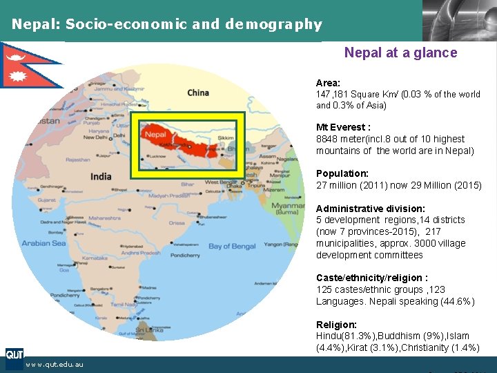 Nepal: Socio-economic and demography LOGO Nepal at a glance Area: 147, 181 Square Km/ Nepal: Socio-economic and demography LOGO Nepal at a glance Area: 147, 181 Square Km/