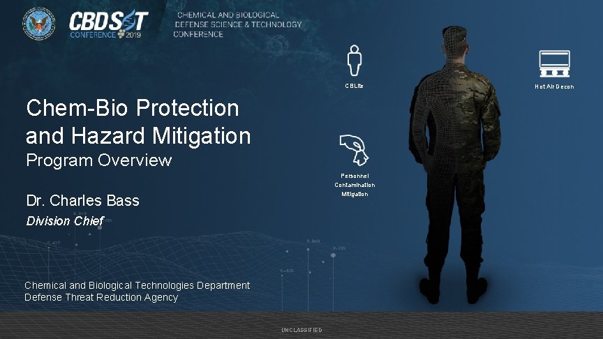 CBLite Chem-Bio Protection and Hazard Mitigation Program Overview Personnel Contamination Mitigation Dr. Charles Bass